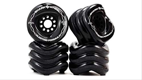 Shark Wheel 95mm 78a Longboard Cruising Wheels, DNA Formula, Set of 4 Wheels (Black, 95mm)