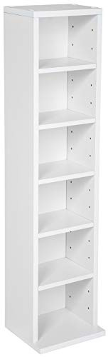 tectake 401700 CD-hylla för 102 CD-skivor - vit