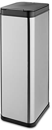 Tower T938013 Freedom Sensor Bin with Fingerprint Proof Coated Exterior, 60 Litre Capacity, Stainless Steel