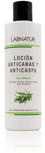 Locion Anticanas y Anticaspa 250 ml Labnatur. Con Extracto Natural de Romero. Matiza las Canas, Elimina la Caspa y Regula el Sebo. Fortalece el Cabello y Estimula su crecimiento. Natural y Vegano.