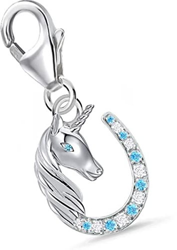 Charm Anhänger Hufeisen Pferd 925 Sterling Silber