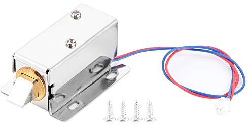 Natudeco DC 12V Elektromagnetisches Schloss Miniatur Elektromagnetisches Schloss Schlankes Design Schrank Schubladenschloss für Schrank Schubladenbox