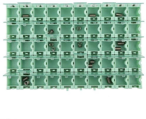 Thread Box Tool Storage,50Pcs Green Smt Smd Container Box Electronic Components Mini Storage Box