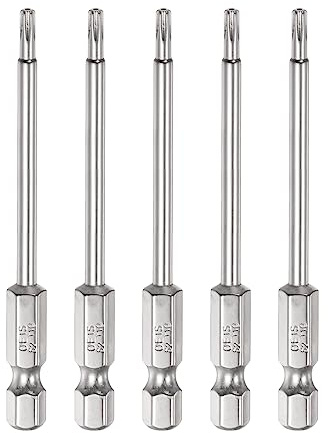 QUARKZMAN 5 Stück T10 Torx Bit Set 75mm Länge Bitsatz 1/4 Zoll Sechskantschaft S2 Stahl Magnetisch Manipulationssicher für Schraubendreher Akkuschrauber Schrauben Werkzeug