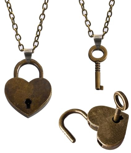 Tucireat 2 Stück VorhäNgeschloss Antik Vintage Mit Schlüscsel Mini Vintage Liebesschloss Minischloss Vorhängeschloss Antik Schloss Mit Schlüssel Herz Liebesschloss Heart Locker Für Tagebuch