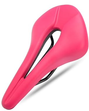Fahrrad Sattel Fahrrad Sattel hohl MTB Fahrradkissen EIN Stück Pu Leder weicher bequemer Sitz for Männer Frauen Road Mountain Radfahren Sättel Fahrradsattel Herren(Größe:Pink)