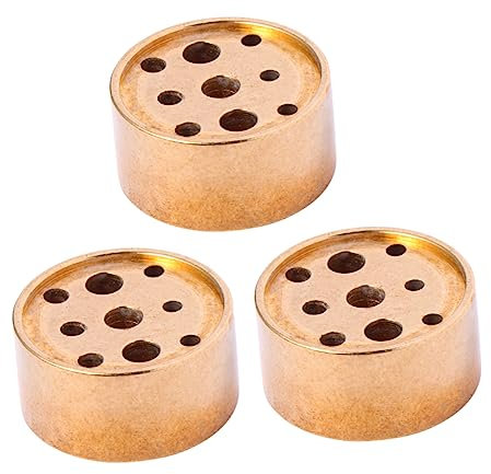 ABOOFAN 3stücke Räuchergefäß Aus Kupferlegierung Tischdeko Räucherstäbchenhalter Aromatherapie-Brenner Mit Mini-löchern Für Schlafzimmer Küche Arbeitszimmer Geeignet Für Räucherstäbchen