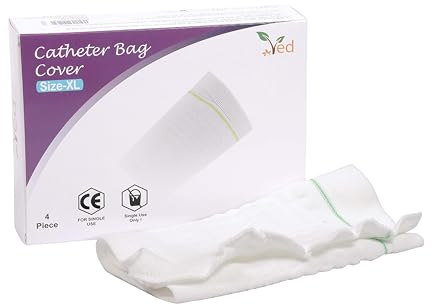Ved Katheter-Beinbeutel, Packung für Inkontinenz, wiederverwendbar und waschbar, Größe XL (4er-Pack)