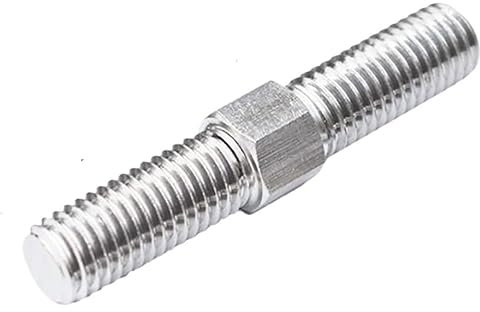 MNUPL 2 Stück M6 M8 Links- und Rechtsgewinde Doppelendgewindestange 304 Edelstahl Stehbolzen Stangenzahnstange Doppelkopf-Gewindestange(M8x70mm)