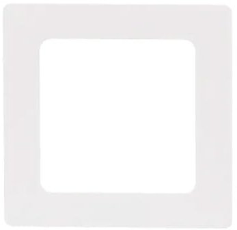 Plaque carrée blanche en plastique pour installation murale, conçue pour un seul interrupteur, idéale pour les espaces modernes et fonctionnels.