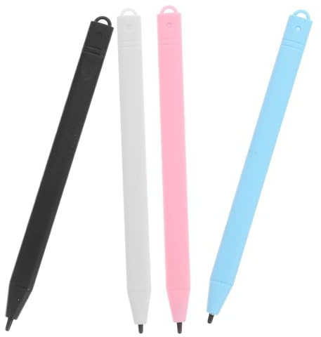 Pack LCD Schreibtafel Stifte aus Kunststoff für Präzises Zeichnen | Universell für Digitale Schreibtafeln, Leichtes Format, 4 Stück, für Lernen und Rechnen