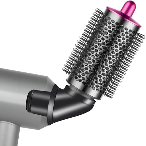 YTCHYYSK Large Round Volumizing Brush Attachment and Adaptor Compatible with Dyson Supersonic Hair Dryer, 360 Rotatable for Smooth Volumize Hair and Add Volume