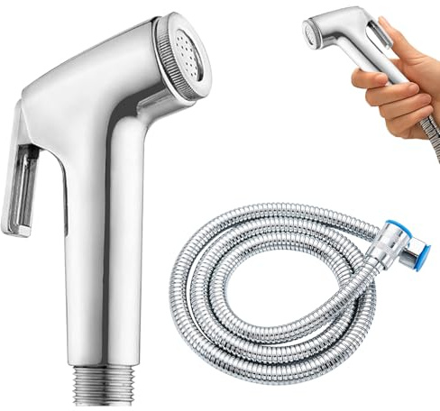 Multi-Functional Bidet Spray,Detachable Hand Held Bidet Sprayer with Stainless Steel Hose for Washbasin, Toilet, Bathroom, Toilet Cleaning