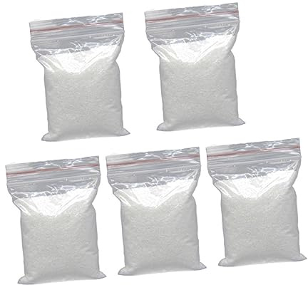 SOPOTUTU 5 Stück Packung Aquariumsand Weiß 80g Multifunktionaler Deko Sand Für Aquarium Vase Und Garten Naturgetreu Glänzend Aquarien Und Hochzeitsdekoration