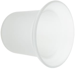 VALICLUD Soporte Portaescobillas para Limpieza De Inodoros Base De Vidrio Mate 8 Cm Diámetro, Contenedor Compacto Orificios De Drenaje para Baño, Diseño Práctico y Funcional