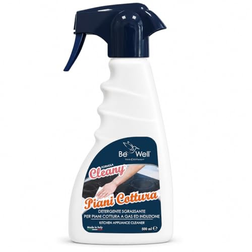 CLEANY Detergente Sgrassante Spray per Piani Cottura a Gas e Induzione, Formula Professionale, 500 ml, Made in Italy