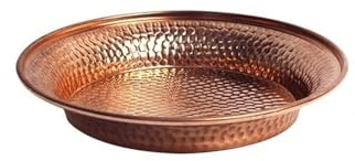 Assiettes plates Assiette à boire en cuivre pur, 7 pièces, assiette à dîner, assiette à fruits, assiette à pain, décoration cadeau for la maison, cuisine, dîner, hôtel, fête Service de table(18.2cm)