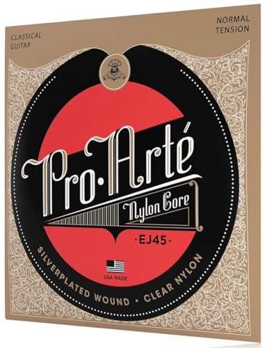 LKJAUOZ 1 Paquet Corde Guitare Classique - Arte ej45 - Cordes En Nylon Pro - Pour Guitare Classique - Tension Normale