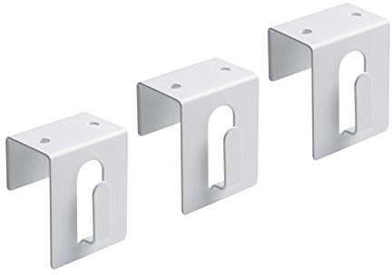 Metafranc Fensterhaken - 3 Stück - weiß - Aus Stahl - Zum Einhängen in Türen & Fenster bis 17 mm - Ohne Kleben & Bohren / Türhaken für Dekoration & Gardinen / Dekohaken / Fensterclip / 213761