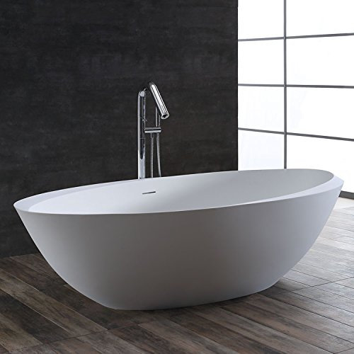 STONEART Badewanne freistehend BS-531 weiß 190x100 glänzend