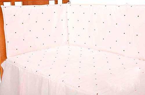 Babyline Lucía - Edredón de cuna, unisex, color choco rosa