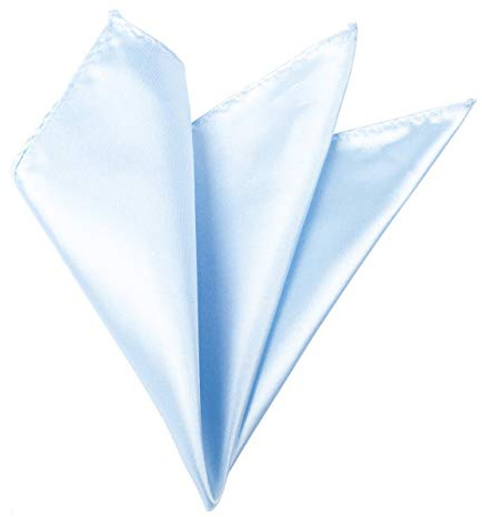 The Tie Co™ Satin Polyester Pocket Square – 28x28cm Handkerchief/Hanky for Suit Jackets, Weddings, Formal & Business Wear - Baby Blue