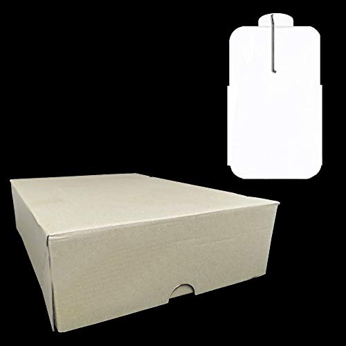 Stechetiketten 24 x 38 mm blanko lose 1.000 Stück im Karton mit Nadel Preisetiketten