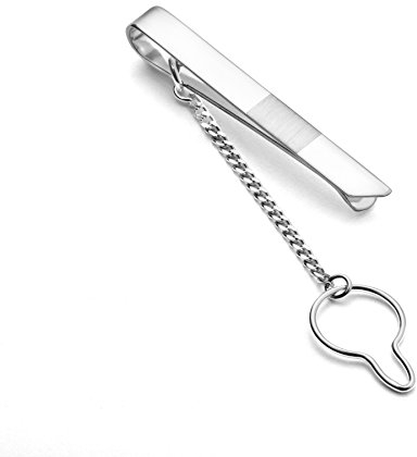 Männer Krawattenklammer Aus Hochwertigem 925 Silber Mit Gebürstetem Streifen