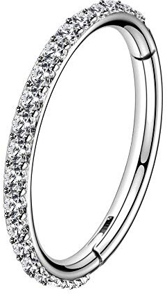 OUFER 16G 14G 6/8/10/12mm Knorpel Ohrring Hoop Edelstahl CZ Linie Helix Ohrring Hoop Daith Ohrring Piercings Schmuck