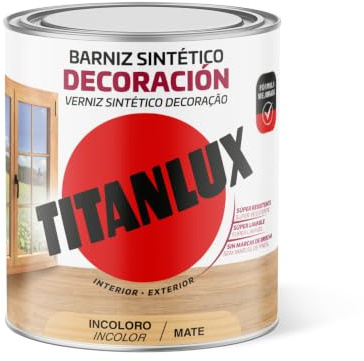 BARNIZ SINTÉTICO DECORACIÓN MATE INCOLORO 750ml TITANLUX M12100034
