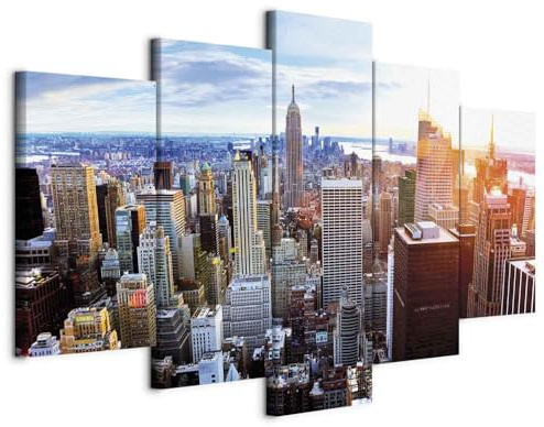 B&D XXL - Akustikbild Akustikschaumstoff, 225x112 cm, 5-teilig, Wohnzimmer | Verbessert Raumakustik, reduziert Hall, ideal fürs Büro oder Wohnzimmer, hochwertige Verarbeitung, schnelle Montage, stilvoll