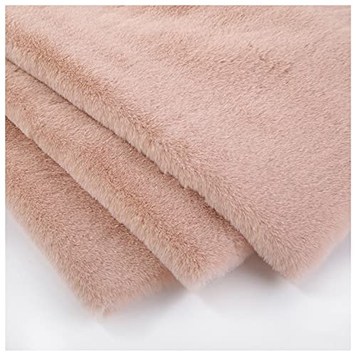 Hjb Tela de Piel Sintética 160x50cm Tela de Piel Artificial Suave Peluda de Pelo Corto para Cojín Sofá Funda de Almohada Costura Manualidades Ropa Juguete Manta Disfraz(Color:pink3)