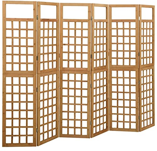 INLIFE Paravent/enrejado madera maciza abeto 242,5 x 180 cm