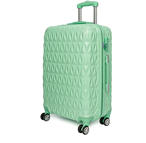 CMY Suitcase 20 Inch Cabin Hard Shell Lightweight ABS Carry-On Luggage | Hold Case with 4 Spinner Wheels, Combination Lock, Travel Suitcase for Holidays, Flights and Business Trips