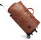 Rollende Kleidersäcke, Kleidersack mit Rollen, Reise-Kleidersack mit Schuhfach, Rollsack mit Rollen, Braun, modisch