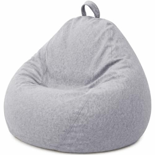 bananair - Sitzsack Kinder und Erwachsene - Weich & Bequem, Maschinenwaschbarer Bezug, Leicht Transportierbar - Gaming Sitzsack mit Füllung, Bean Bag Chair XXL (120x100 cm, Grau)