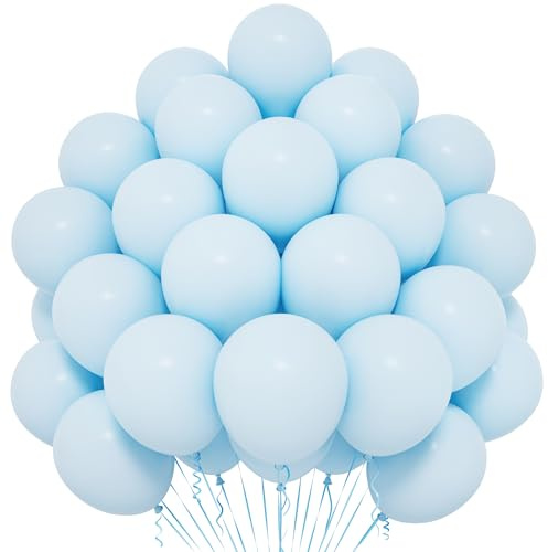 Blau Luftballons, 50 Stück 12 Zoll Macaron Blaue Luftballons, Pastell Blaue Ballons Für Frauen Jungen Kinder Für Blaues Thema Geburtstagsfeier Abschlussfeier Babyparty Hochzeit Prinzessin Karneval