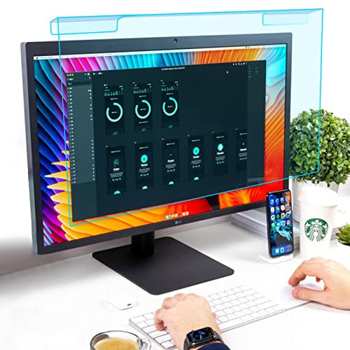 12 bis 27 Zoll Anti-Blaulicht-Displayschutzfolie,Premium Anti-Blaulichtfilter und -Schutz,Entwickelt für Laptop,Notebook,Monitor,Blaulicht- und Blendschutzfilter,Anti-UV-Augenschutz,Abnehmbar