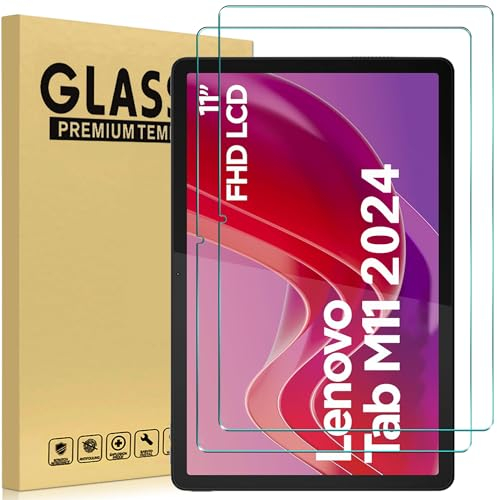 GOZOPO Screen Protector for Lenovo Tab M11 2024 / Idea Tab 2025 11 inch, 9H Tempered Glass Film, Anti-Scratch, No Bubbles [2 Pack]