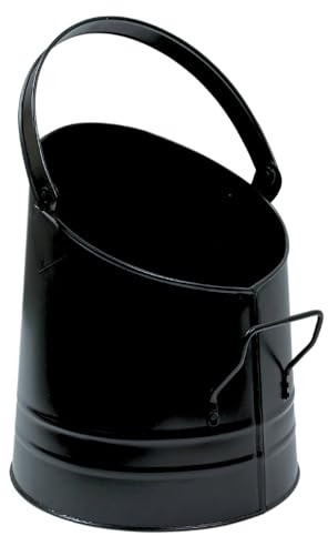 Heavy Duty Anthracite Coal Hod, Bucket Coal Scuttle Black for Fireplace Fire Side (Small Coal HOD/Bucket)
