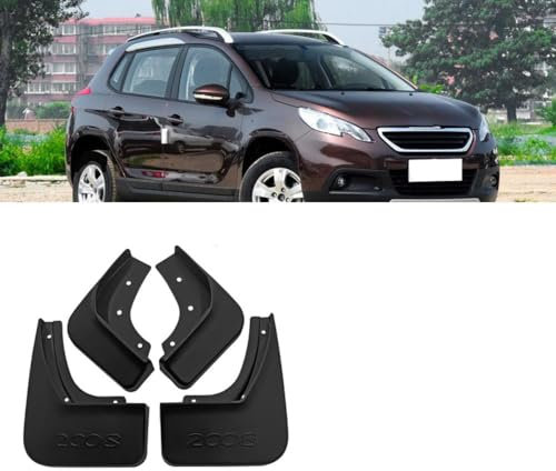 Bqieai 4PCS Auto Vorne Hinten Schmutzfänger, Für Peugeot 2008 2013-2019 Rad Spritzschutz Kotflügel Staubdicht Schlamm Klappen Car Styling Zubehör