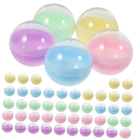IMIKEYA 100pcs Macaron Shell Fillable Ball Vending Machines Capsules Empty Round Capsules for Diy Crafts Home Office Party Decoration
