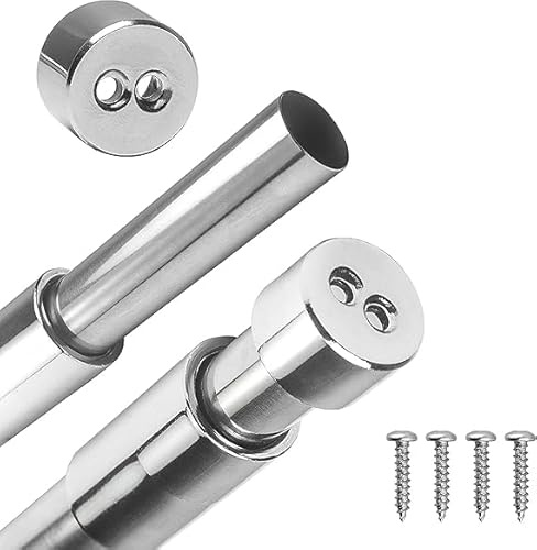 Pro Home Heavy Duty Extendable Wardrobe Rail 57-100cm Fitting, Ergonomic Adjustable Bar Wardrobe Stainless Steel Adjustable Clothes Rail Pole With Both End Sockets & Screws For Showers Windows