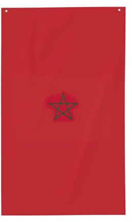 Drapeau du Maroc décoratif en polyester, imprimé vif, prêt pour les vacances et les fêtes