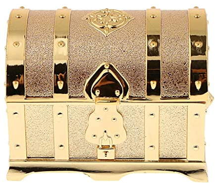 KBOLAE Schmuckkästchen aus Metall, Vintage-Stil, goldfarben, 17,8 x 12,7 x 12,7 cm