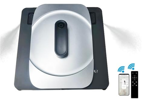 Robot Nettoyeur De Vitres W-S8S, Avec Application À Distance, Pulvérisation D'eau Automatique, Aspirateur Électrique Intelligent For Vitres(W-S8S SilverwithAPP)