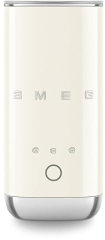 Smeg MFF02CRUK Retro 50s Style Mini Milk Frother, Pre Set Functions, Manual Function, 500W, Cream