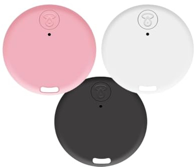 3 Pièces Traceur GPS Chien Localisateur D'objets GPS Miniature Traqueur De Dents Bleu PortableDispositif Localisateur Rond en Temps Réel pour Porte Clés Chat Téléphone Portable Valises