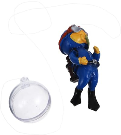 MUELODSIC Schwimmende Taucher-Aquarium-Dekoration aus PVC Kleine Taucherfigur Kreative Cartoon-Ornament für Aquarien Sicher für Fische