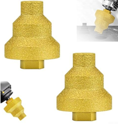 Diamantbohrer-Set für Glas, Granit und Fliesen, Stufenbohrer aus legiertem Stahl mit 20 mm, 35 mm, 50 mm, Größen für Spüleninstallation und Rohrperforation, für Standard-Bohrmaschinen